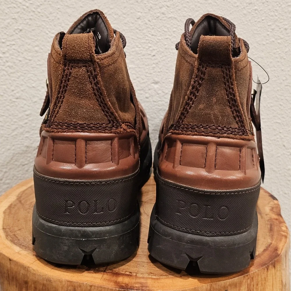 Polo Ralph‎ Lauren Oslo Low Waterproof Leather Suede Boots Mens Size 7.5
